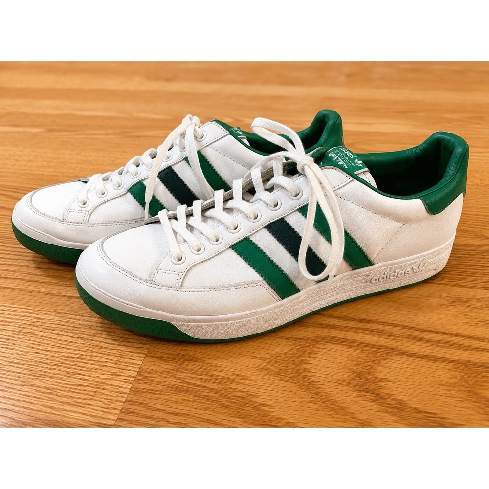 Adidas Ilie Nastase 519076 White Green Leather Tennis Shoes Men's 11 Rare 2007